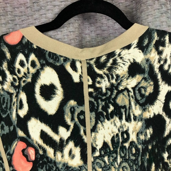 Eva & Claudi Animal Print V Neck Cardigan M - Picture 7 of 10